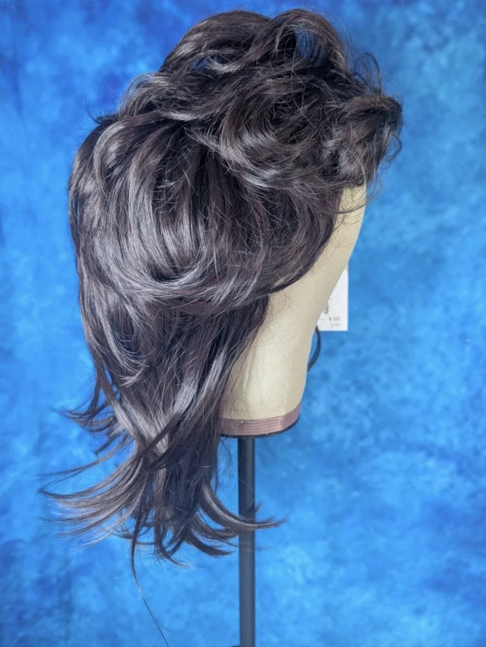 Brunette Mullet Synthetic Wig For Women NWT Adjustable Cap Costume Cosplay